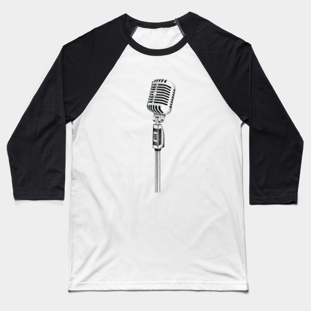 Microphone Baseball T-Shirt by By_StineLee